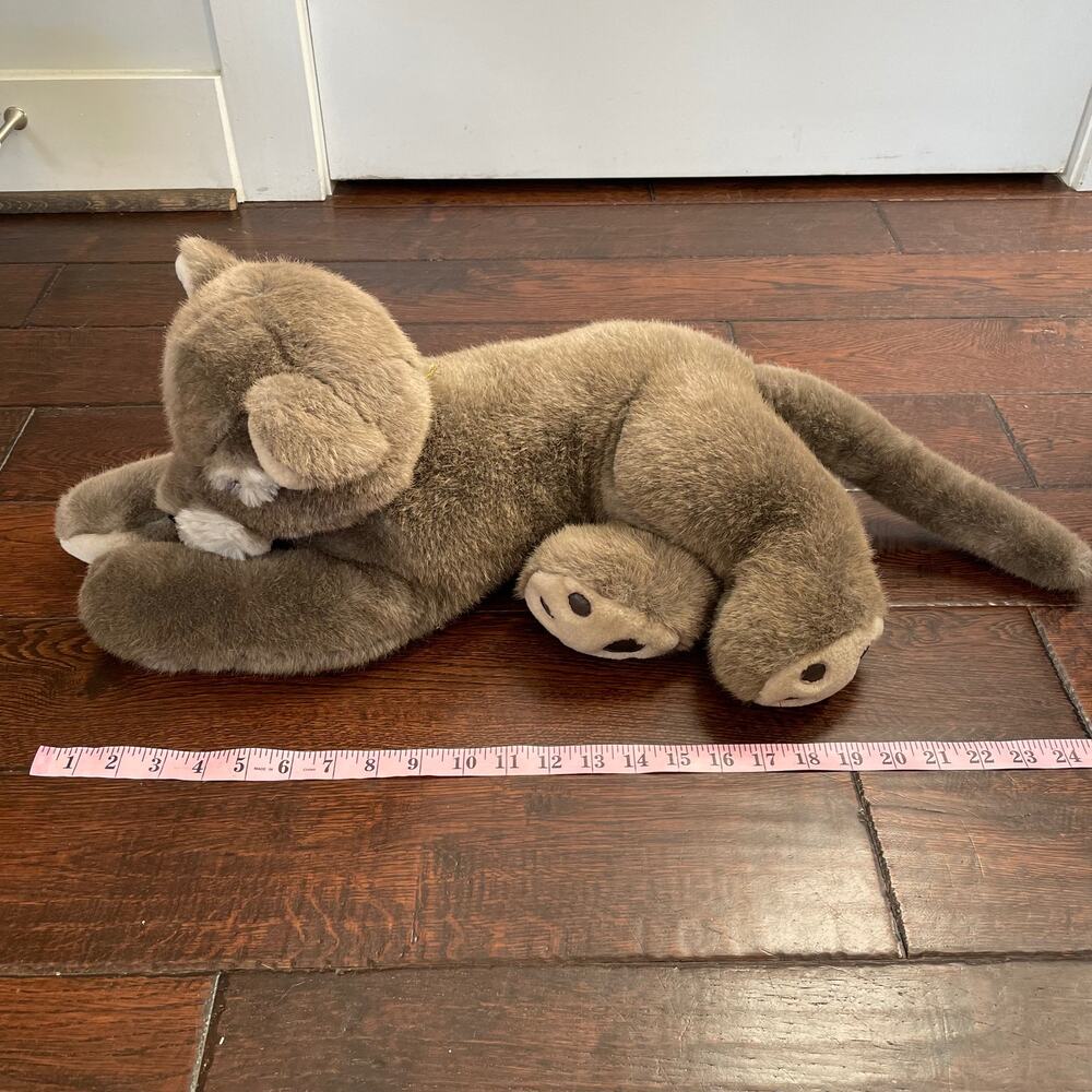 Carousel by Guy Plush Lion Cub Cat Stuffed Animal Laying Down Tags Vintage 1980s